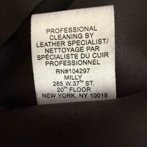 Milly Black Leather miniskirt, size small - Picture 6 of 6